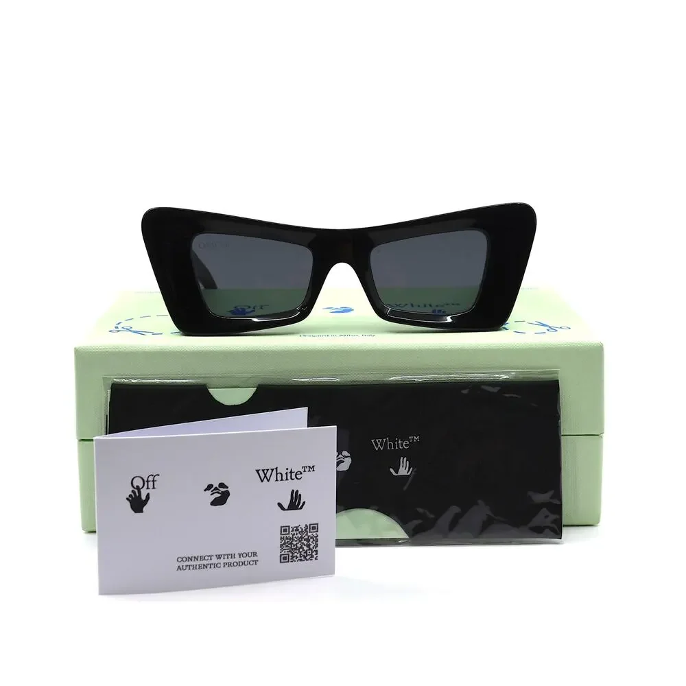OFF-WHITE 0ER1027 BLACK DARK GREY WOMEN'S AUTHENTIC SUNGLASSES